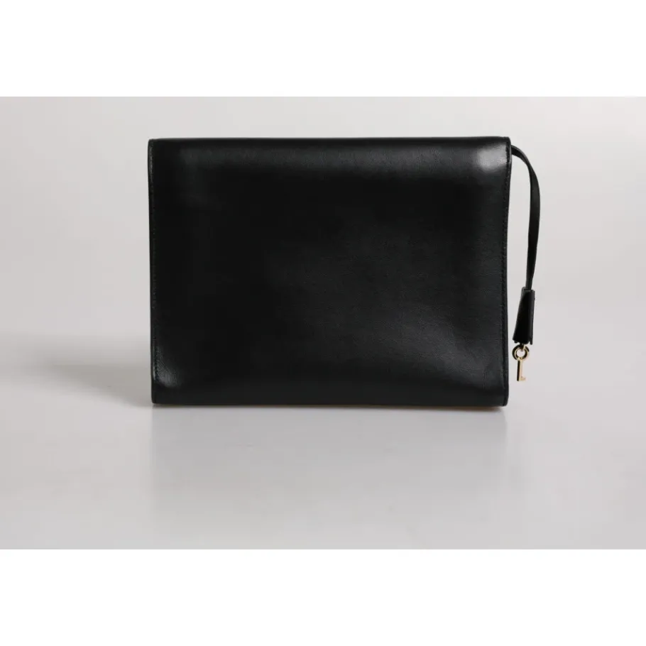 Dolce & Gabbana Leren Logo Plaque Aktetas-Heren Tassen