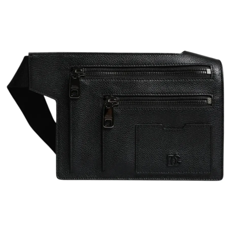 Dolce & Gabbana Leren Messenger Crossbody Tas-Heren Tassen