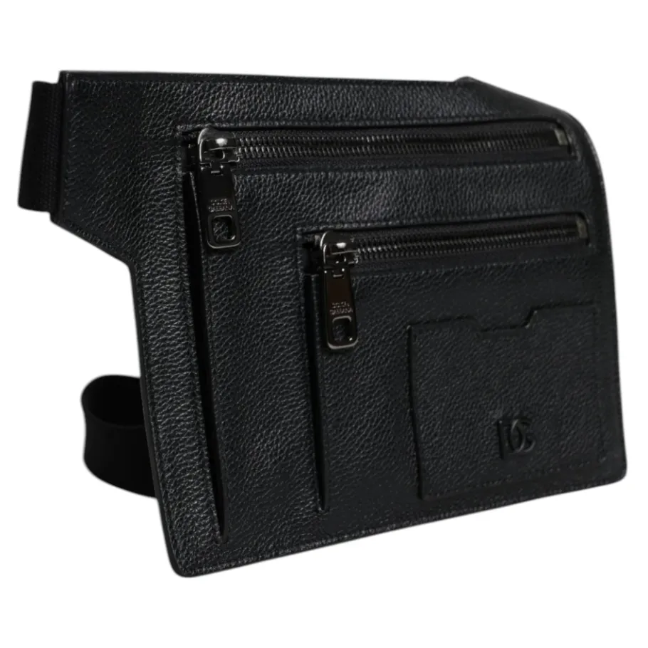 Dolce & Gabbana Leren Messenger Crossbody Tas-Heren Tassen