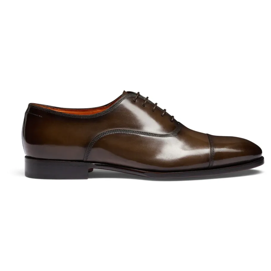 Santoni Leren Oxford Schoen-Heren Instappers & Slip Ons|Nette Schoenen