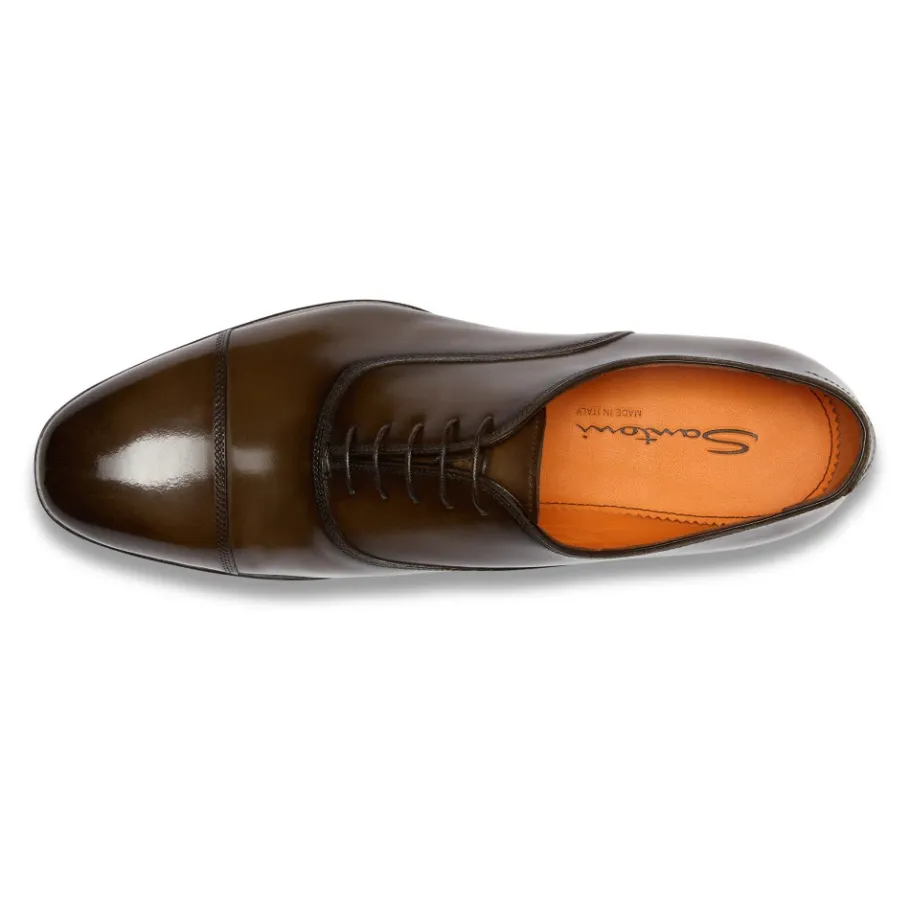 Santoni Leren Oxford Schoen-Heren Instappers & Slip Ons|Nette Schoenen