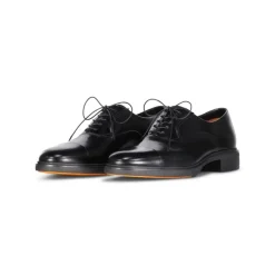 Santoni Leren Oxford Schoenen met Elastische Inzetstukken-Heren Nette Schoenen