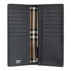 Burberry Leren paspoorthouder met kaartsleuven-Heren Portefeuilles