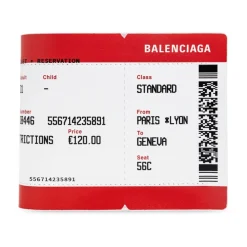 Balenciaga Leren Portemonnee met Print-Heren Portefeuilles