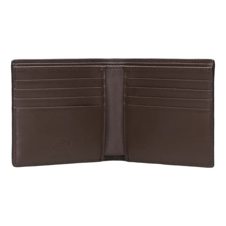 Tod's Leren Portemonnee met Tijdloos T Logo-Heren Portefeuilles
