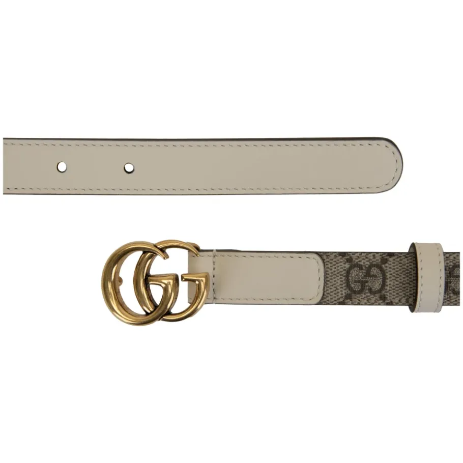 Gucci Leren Riem met GG Logo-Heren Riemen