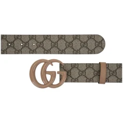 Gucci Leren Riem met Logo Gesp-Heren Riemen