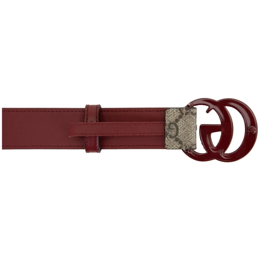 Gucci Leren Riem met Logo Gesp-Heren Riemen