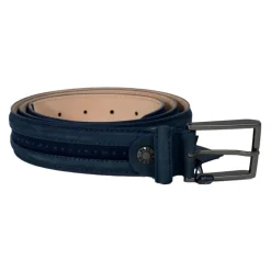 Paul & Shark Leren Riem met Vlaglint-Heren Riemen