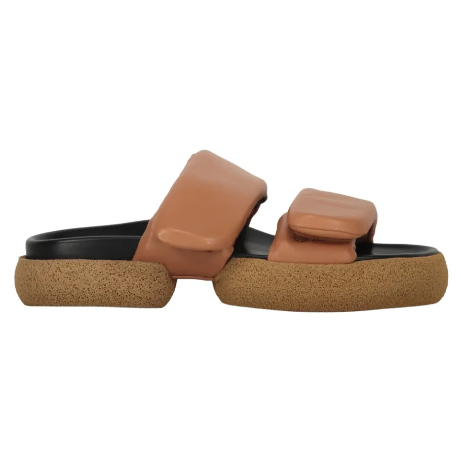 Dries Van Noten Leren Rubber Slippers-Heren Slippers