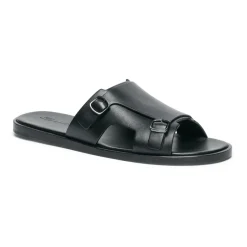 Santoni Leren Sandaal-Heren Slippers