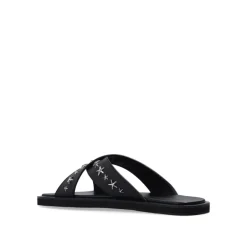 Jimmy Choo Leren sandalen met metalen sterdetail-Heren Slippers