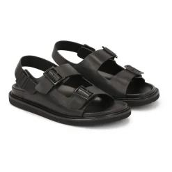 Kazar Leren sandalen met metalen gesp-Heren Sandalen