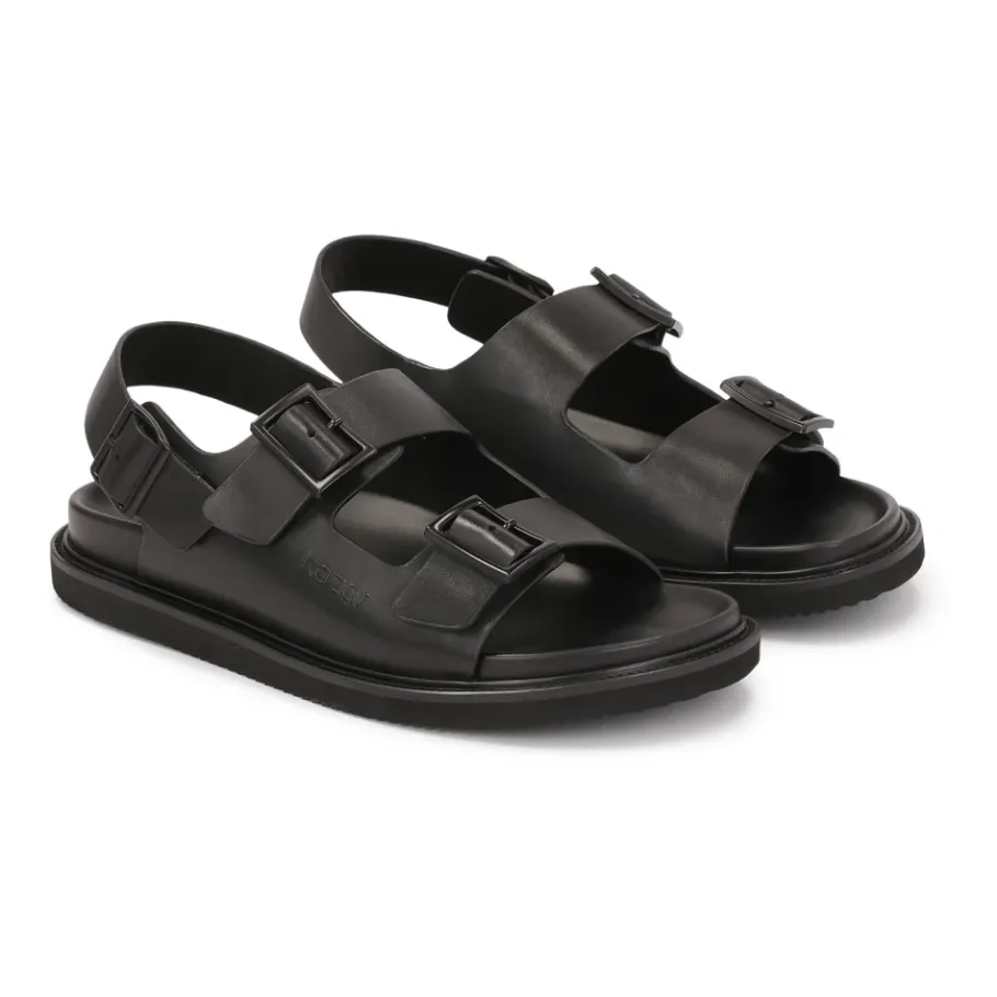 Kazar Leren sandalen met metalen gesp-Heren Sandalen