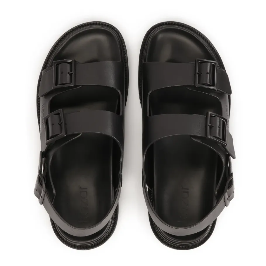 Kazar Leren sandalen met metalen gesp-Heren Sandalen