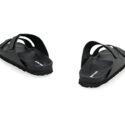 Palm Angels Leren sliders met logo-Heren Slippers