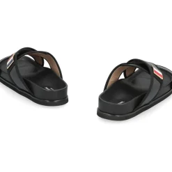 Thom Browne Leren Slippers met Grosgrain Lintdetails-Heren Slippers