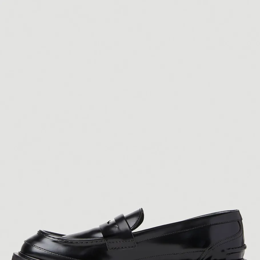 Alexander McQueen Leren Tread Loafers-Heren Instappers & Slip Ons