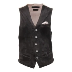 The Jack Leathers Leren vest met katoenen voering-Heren Kostuums