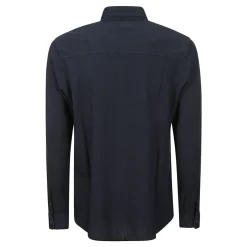 Fedeli Licht Piqué Katoenen Shirt met Lange Mouwen-Heren Overhemden