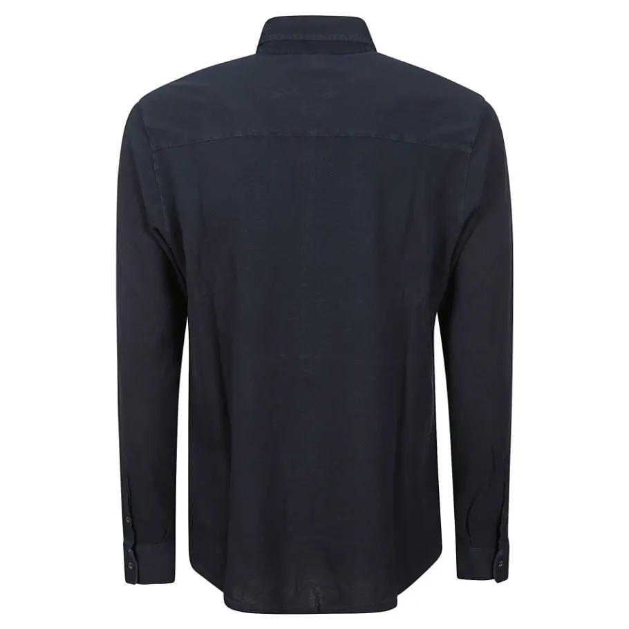 Fedeli Licht Piqué Katoenen Shirt met Lange Mouwen-Heren Overhemden