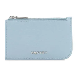 Alexander McQueen Lichte leren kaarthouderportemonnee-Heren Portefeuilles