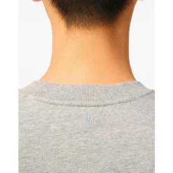 Ami Paris Lichtgrijze Crew Neck Sweater-Heren Truien & Vesten