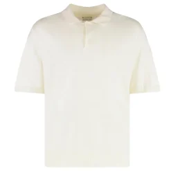 Moncler Linnen en Zijde Logo Polo Shirt-Heren Shirts
