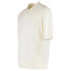 Moncler Linnen en Zijde Logo Polo Shirt-Heren Shirts