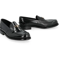 Prada Loafers van geborsteld leer-Heren Instappers & Slip Ons