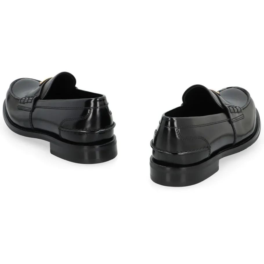 Prada Loafers van geborsteld leer-Heren Instappers & Slip Ons