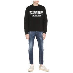 Dsquared2 Logo Detail Katoenen Sweatshirt-Heren Truien & Vesten