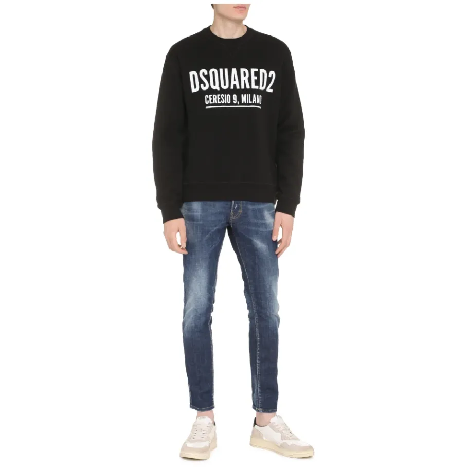 Dsquared2 Logo Detail Katoenen Sweatshirt-Heren Truien & Vesten