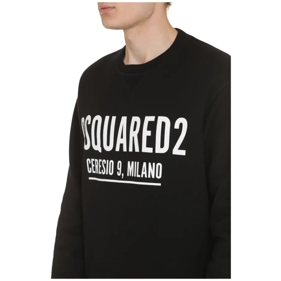 Dsquared2 Logo Detail Katoenen Sweatshirt-Heren Truien & Vesten