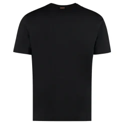 Zegna Logo Katoenen T-Shirt-Heren Shirts