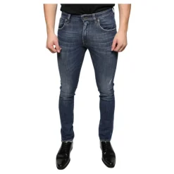 Dolce & Gabbana Logo Skinny Denim Jeans Donker-Heren Jeans