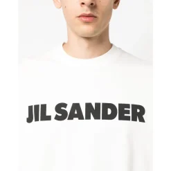 Jil Sander Logo-Print Katoenen Sweatshirt-Heren Truien & Vesten