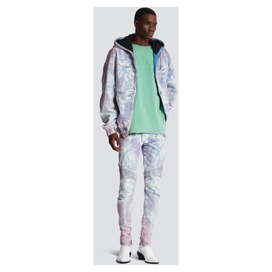 Balmain Los T-shirt met vintage borduursel-Heren Shirts