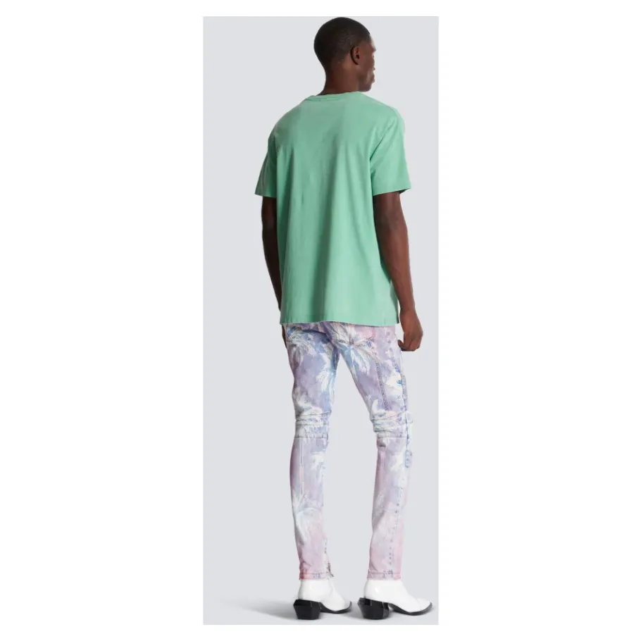 Balmain Los T-shirt met vintage borduursel-Heren Shirts