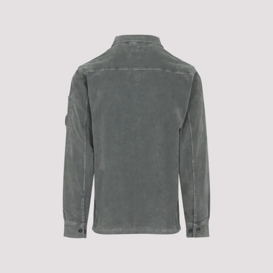 C.P. Company LS Corduroy Shirt 921 GUNMETAL-Heren Overhemden