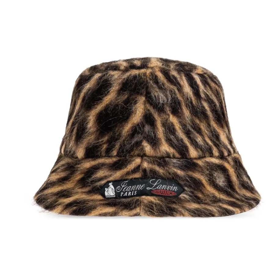 Lanvin Luipaardprint Omkeerbare Bucket Hat-Heren Hoeden