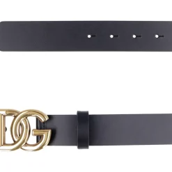 Dolce & Gabbana Lux leren riem met crossover logo gesp-Heren Riemen