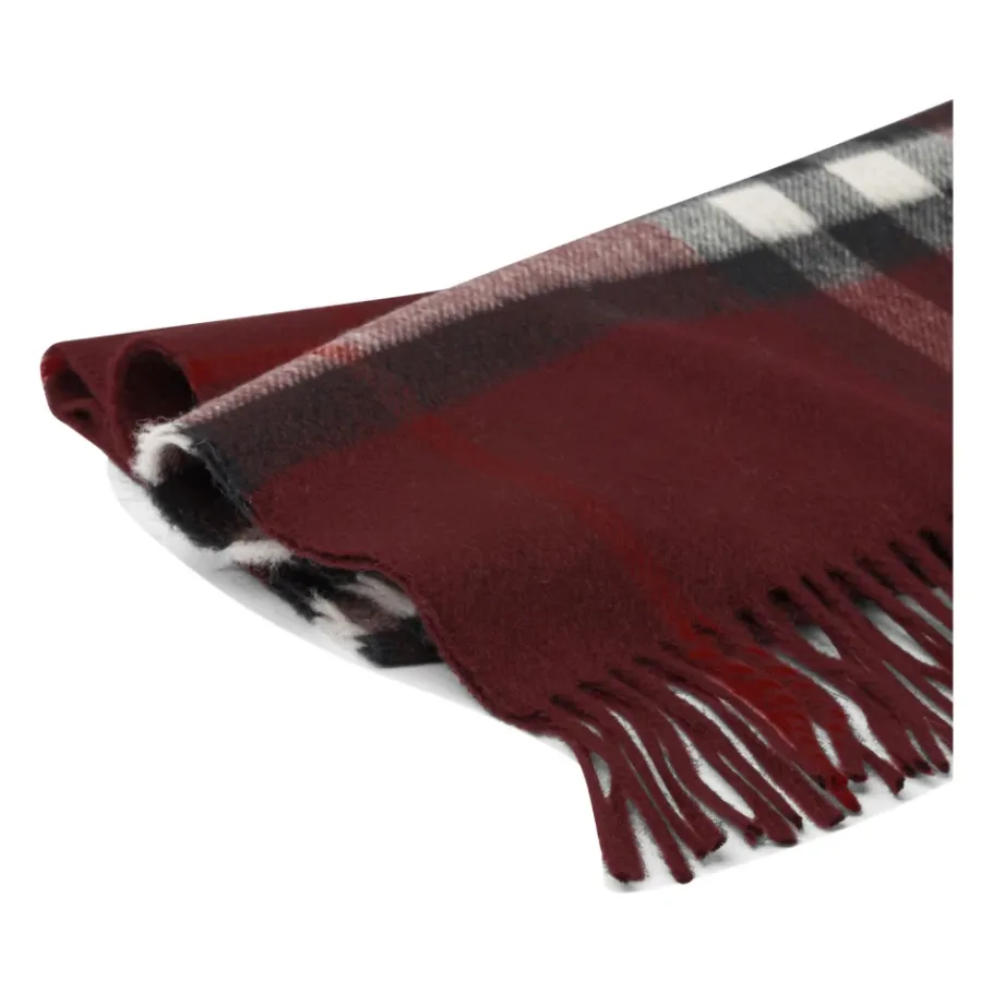 Burberry Luxe Bordeaux Cashmere Sjaal-Heren Sjaals