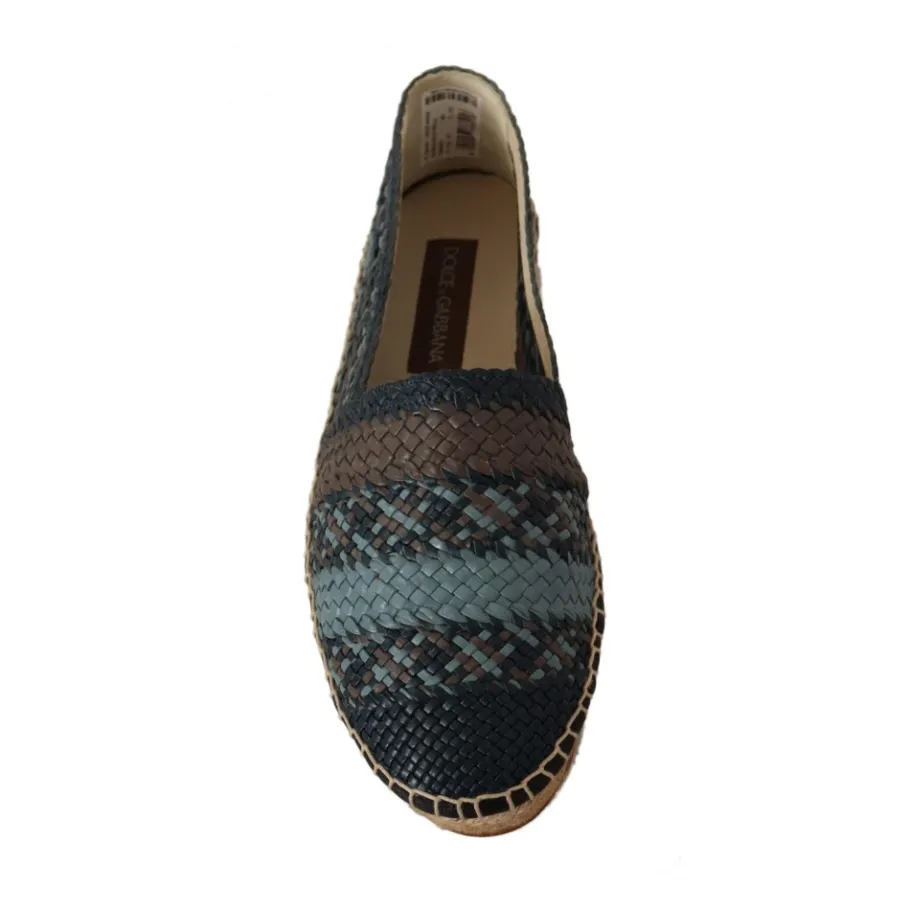 Dolce & Gabbana Luxe geweven leren espadrilles-Heren Espadrilles