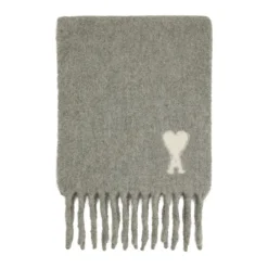 Ami Paris Luxe Grijze Sjaal AW25-Heren Sjaals