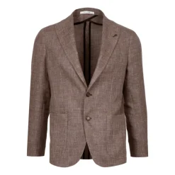Tagliatore Luxe Linnen en Wol Blend Blazer-Heren Kostuums
