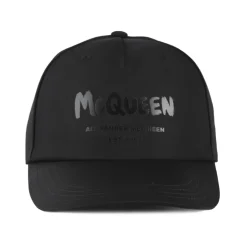 Alexander McQueen Luxe Polyfaille Pet-Heren Petten