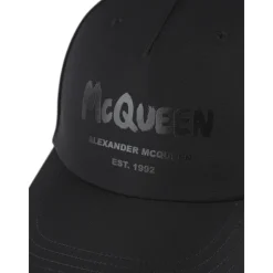 Alexander McQueen Luxe Polyfaille Pet-Heren Petten