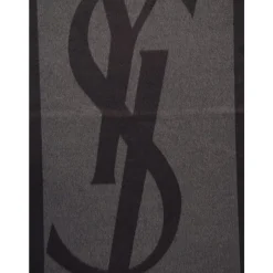 Saint Laurent Luxe Zijden Sjaal met Jacquard Ontwerp-Heren Sjaals