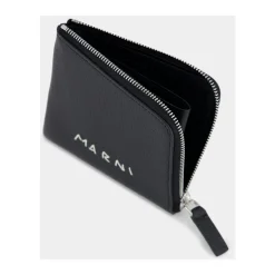 Marni Luxe e Leren Ritsportemonnee-Heren Portefeuilles